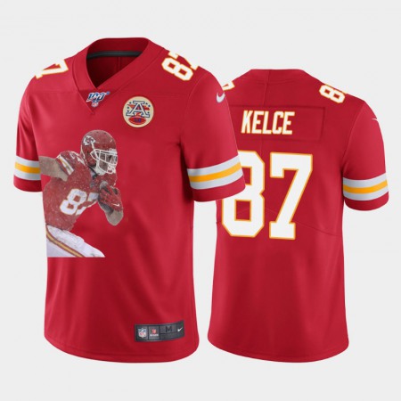 Kansas City Chiefs #87 Travis Kelce Nike Team Hero 5 Vapor Limited NFL 100 Jersey Red