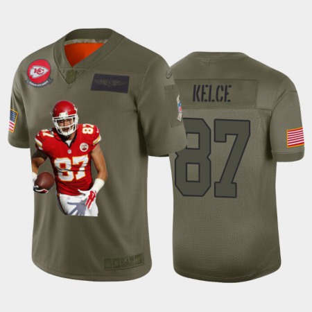 Kansas City Chiefs #87 Travis Kelce Nike Team Hero 6 Vapor Limited NFL Jersey Camo