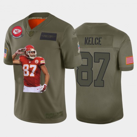 Kansas City Chiefs #87 Travis Kelce Nike Team Hero 8 Vapor Limited NFL Jersey Camo