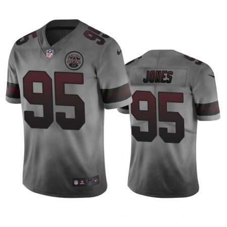 Kansas City Chiefs #95 Chris Jones Smoky Men's Nike Vapor Limited City Edition NFL Jersey