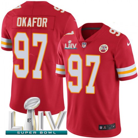 Nike Chiefs #97 Alex Okafor Red Super Bowl LIV 2020 Team Color Men's Stitched NFL Vapor Untouchable Limited Jersey