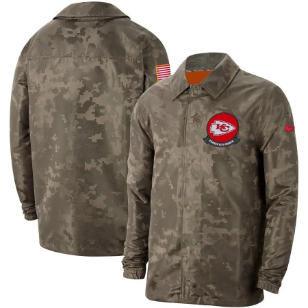 Men's Kansas City Chiefs Nike Camo 2019 Salute to Service Sideline Full-Zip Lightweight Jacket