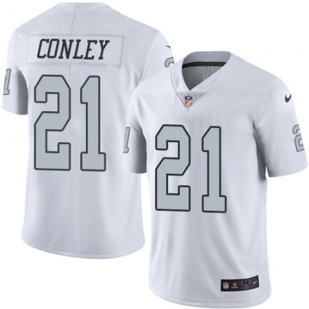 Nike Raiders #21 Gareon Conley White Men's Stitched NFL Limited Rush Jersey