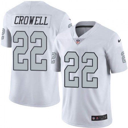 Nike Raiders #22 Isaiah Crowell White Men's Stitched NFL Limited Rush Jersey