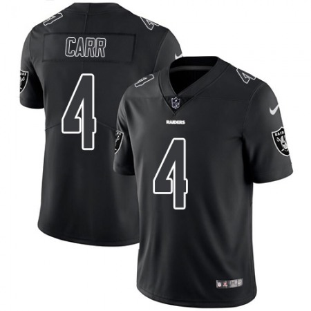 Nike Raiders #4 Derek Carr Black Men's Stitched NFL Limited Rush Impact Jersey