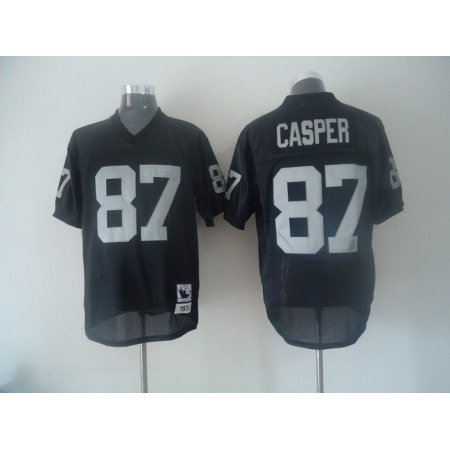 Mitchell And Ness Raiders #87 Dave Casper Black Throwback Stitched NFL Jersey