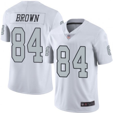 Nike Raiders #84 Antonio Brown White Men's Stitched NFL Limited Rush Jersey