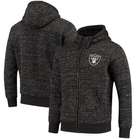 Men's Las Vegas Raiders G-III Sports by Carl Banks Heathered Black Discovery Sherpa Full-Zip Jacket