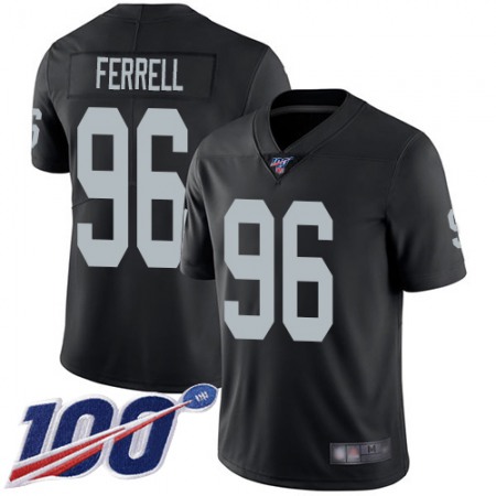 Nike Raiders #96 Clelin Ferrell Black Team Color Men's Stitched NFL 100th Season Vapor Limited Jersey