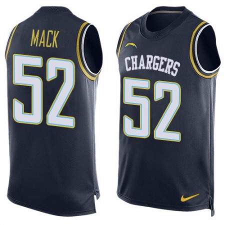 Nike Chargers #52 Khalil Mack Navy Blue Team Color Men's Stitched NFL Limited Tank Top Jersey