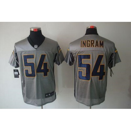 Nike Chargers #54 Melvin Ingram Grey Shadow Men's Stitched NFL Elite Jersey