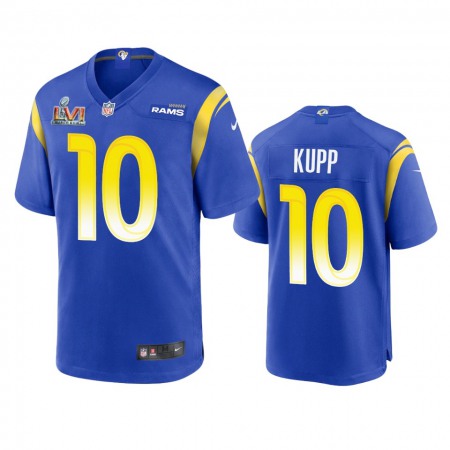 Los Angeles Rams #10 Cooper Kupp Men's Nike Super Bowl LVI Patch Game NFL Jersey - Royal