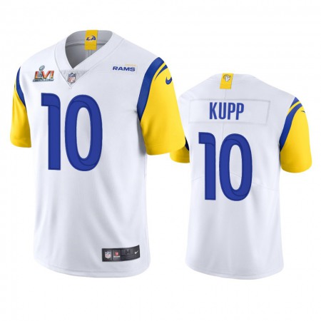 Los Angeles Rams #10 Cooper Kupp Men's Super Bowl LVI Patch Nike Alternate Vapor Limited NFL Jersey - White