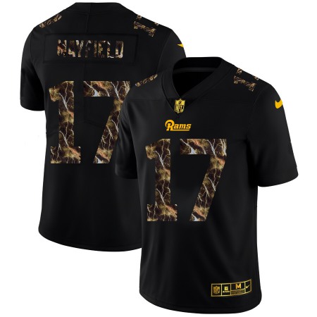 Los Angeles Rams #17 Baker Mayfield Men's Black Nike Flocked Lightning Vapor Limited NFL Jersey