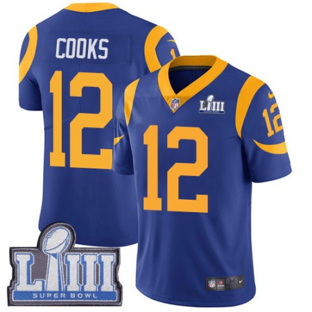 Nike Rams #12 Brandin Cooks Royal Blue Alternate Super Bowl LIII Bound Men's Stitched NFL Vapor Untouchable Limited Jersey