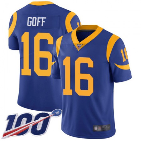 Nike Rams #16 Jared Goff Royal Blue Alternate Men's Stitched NFL 100th Season Vapor Limited Jersey