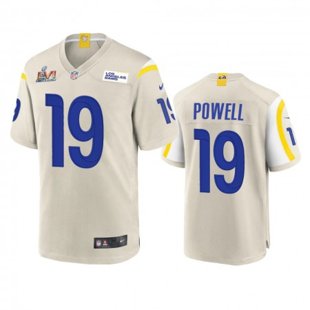 Los Angeles Rams #19 Brandon Powell Men's Super Bowl LVI Patch Nike Game NFL Jersey - Bone