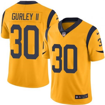 Nike Rams #30 Todd Gurley II Gold Men's Stitched NFL Limited Rush Jersey