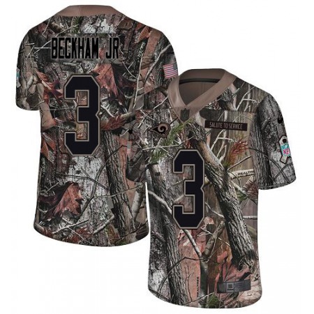 Nike Rams #3 Odell Beckham Jr. Camo Men's Stitched NFL Limited Rush Realtree Jersey