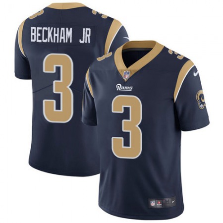 Nike Rams #3 Odell Beckham Jr. Navy Blue Team Color Men's Stitched NFL Vapor Untouchable Limited Jersey