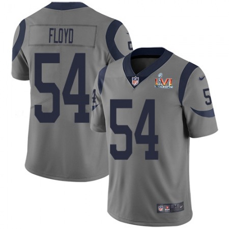 Nike Rams #54 Leonard Floyd Gray Super Bowl LVI Patch Men's Stitched NFL Limited Inverted Legend Jersey