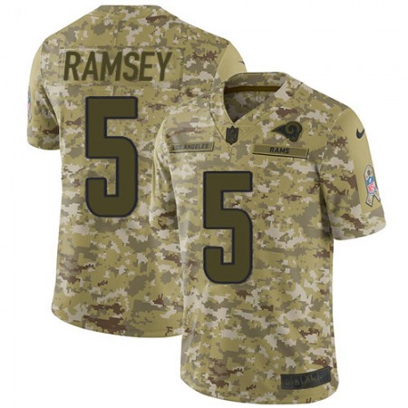 Nike Rams #5 Jalen Ramsey Camo Men's Stitched NFL Limited 2018 Salute To Service Jersey