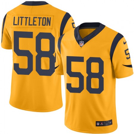 Nike Rams #58 Cory Littleton Gold Men's Stitched NFL Limited Rush Jersey