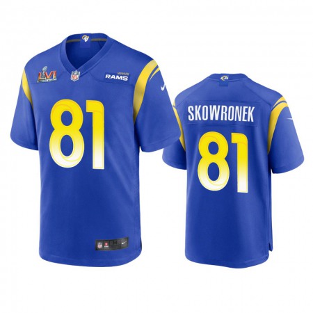 Los Angeles Rams #81 Ben Skowronek Men's Super Bowl LVI Patch Nike Game NFL Jersey - Royal