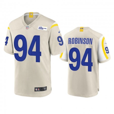 Los Angeles Rams #94 A'Shawn Robinson Men's Nike Game NFL Jersey - Bone