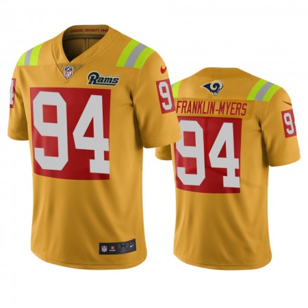 Los Angeles Rams #94 John Franklin-Myers Gold Vapor Limited City Edition NFL Jersey