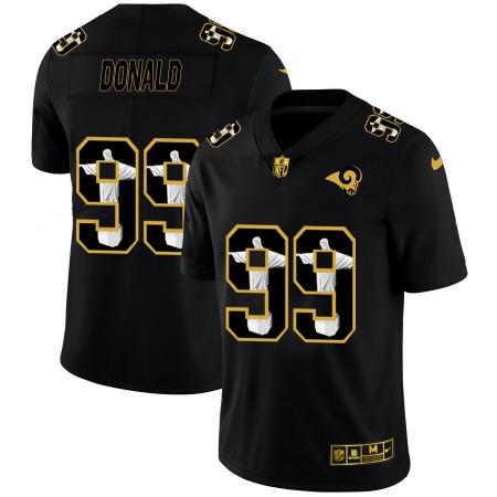 Los Angeles Rams #99 Aaron Donald Men's Nike Carbon Black Vapor Cristo Redentor Limited NFL Jersey