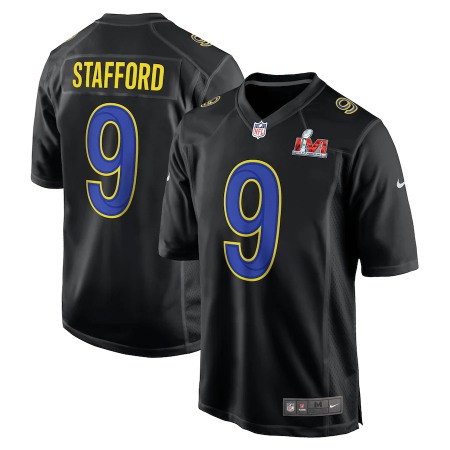 Nike Rams #9 Matthew Stafford Nike Black Men's Super Bowl LVI Bound Game Fashion Jersey