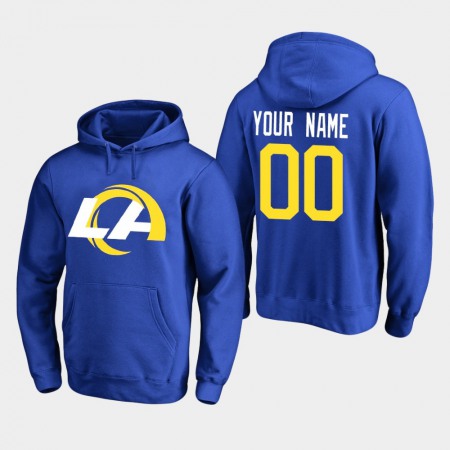 Los Angeles Rams Custom Men's 2020 New Logo Royal Pullover Hoodie