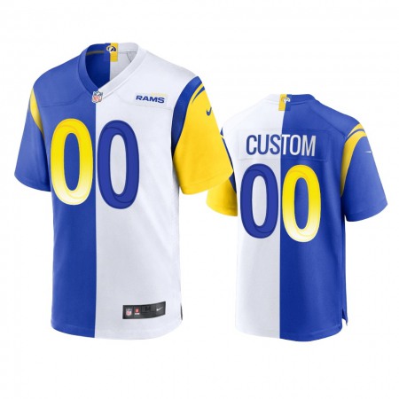 Los Angeles Rams Custom Men's Nike Royal White Split Game NFL Limited Jersey