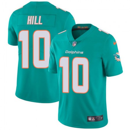 Nike Dolphins #10 Tyreek Hill Aqua Green Team Color Men's Stitched NFL Vapor Untouchable Limited Jersey