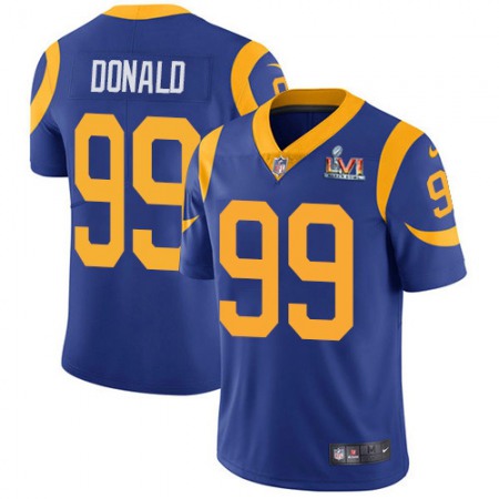 Nike Rams #99 Aaron Donald Royal Blue Alternate Super Bowl LVI Patch Men's Stitched NFL Vapor Untouchable Limited Jersey