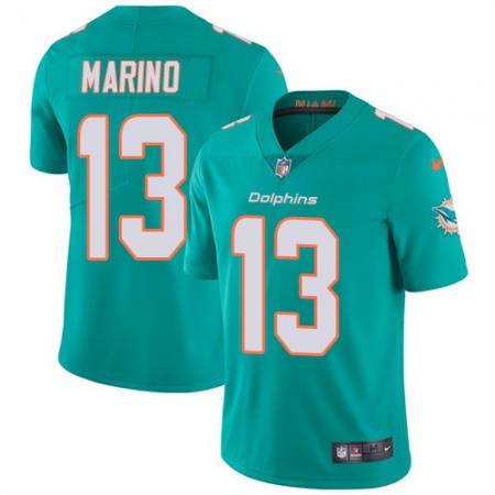 Nike Dolphins #13 Dan Marino Aqua Green Team Color Men's Stitched NFL Vapor Untouchable Limited Jersey