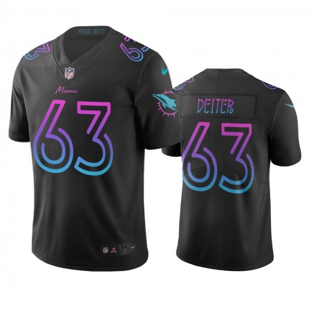 Miami Dolphins #63 Michael Deiter Black Vapor Limited City Edition NFL Jersey