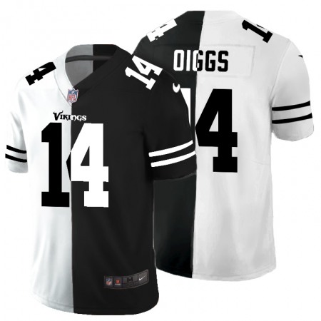 Minnesota Vikings #14 Stefon Diggs Men's Black V White Peace Split Nike Vapor Untouchable Limited NFL Jersey