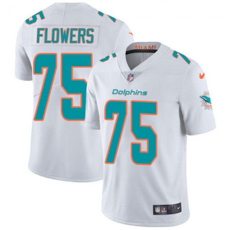 Nike Dolphins #75 Ereck Flowers White Men's Stitched NFL Vapor Untouchable Limited Jersey