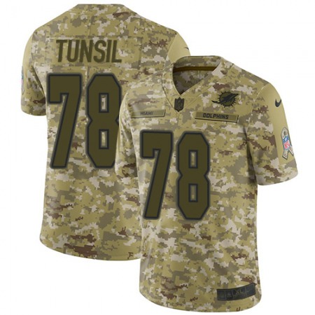 Nike Dolphins #78 Laremy Tunsil Camo Men's Stitched NFL Limited 2018 Salute To Service Jersey