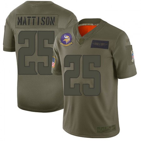 Nike Vikings #25 Alexander Mattison Camo Men's Stitched NFL Limited 2019 Salute To Service Jersey