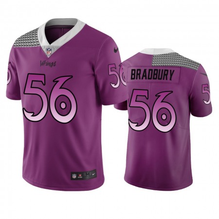 Minnesota Vikings #56 Garrett Bradbury Purple Vapor Limited City Edition NFL Jersey