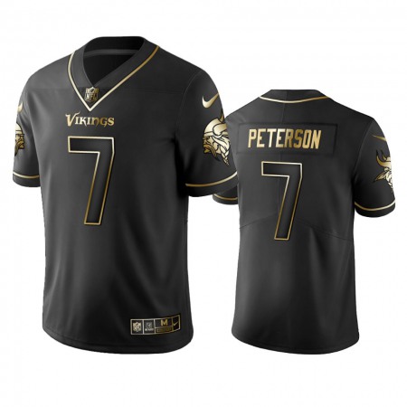 Vikings #7 Patrick Peterson Men's Stitched NFL Vapor Untouchable Limited Black Golden Jersey