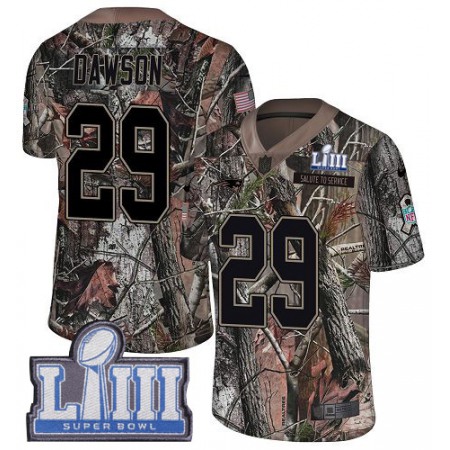 Nike Patriots #29 Duke Dawson Camo Super Bowl LIII Bound Men's Stitched NFL Limited Rush Realtree Jersey