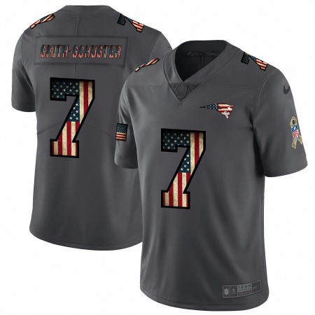 New England Patriots #7 JuJu Smith-Schuster Nike 2018 Salute to Service Retro USA Flag Limited NFL Jersey