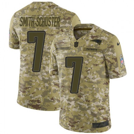 Nike Patriots #7 JuJu Smith-Schuster Camo Men's Stitched NFL Limited 2018 Salute To Service Jersey