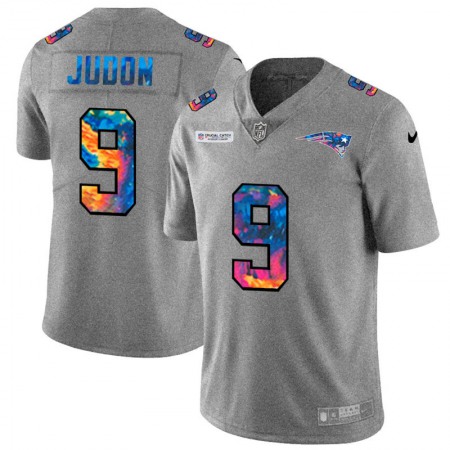 New England Patriots #9 Matt Judon Men's Nike Multi-Color 2020 NFL Crucial Catch NFL Jersey Greyheather