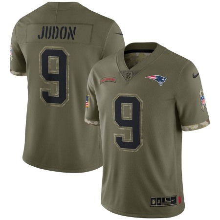 New England Patriots #9 Matthew Judon Nike Men's 2022 Salute To Service Limited Jersey - Olive