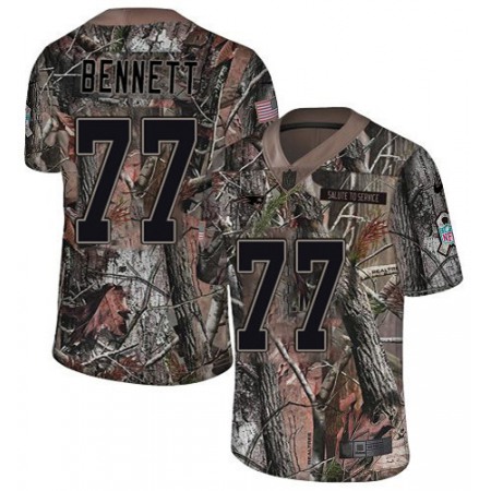 Nike Patriots #77 Michael Bennett Camo Men's Stitched NFL Limited Rush Realtree Jersey